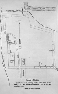 Plano de la Misión San Francisco de la Espada